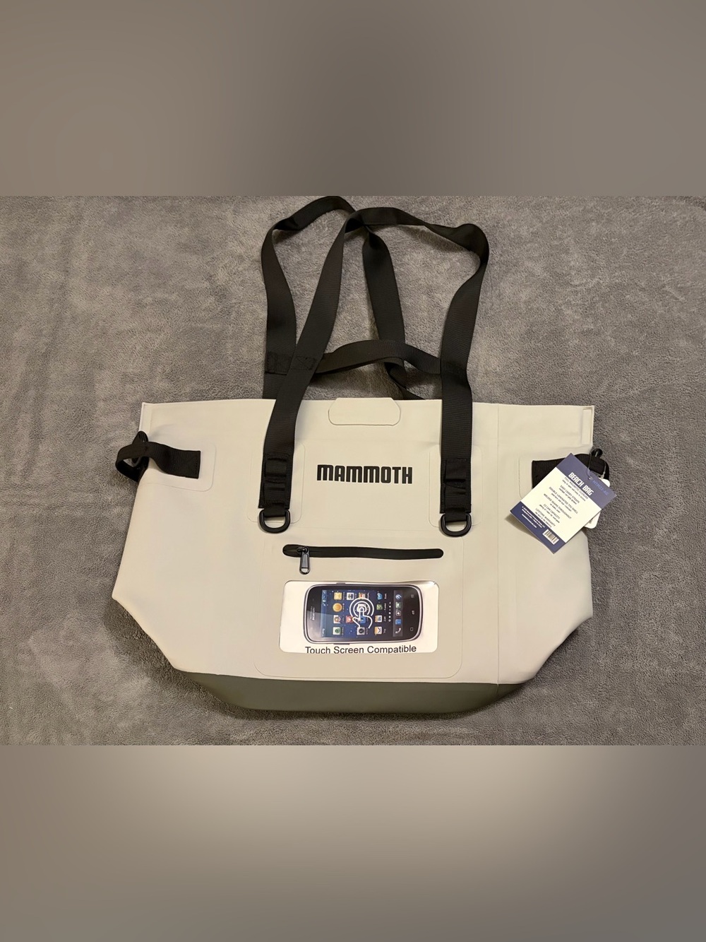 Mammoth heavy duty waterproof tote/beach bag- nwt